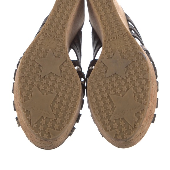 Jimmy Choo leather snakeskin print slides - Picture 4 of 5